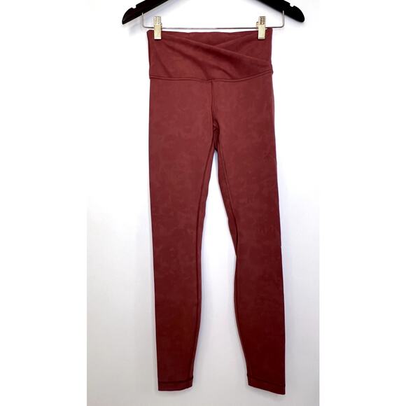 Lululemon Always On High-Rise Tight 28" Size 4 EUC Sky Wash Print Rustic Clay - Picture 6 of 9